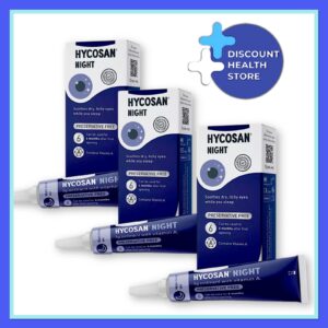 3 x Hycosan Night Eye Ointment Soothes Dry Itchy Eyes Sleep Preservative Free 5g